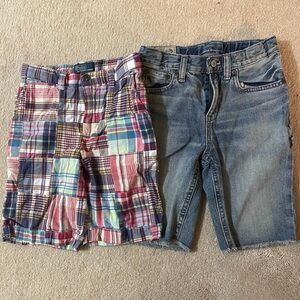 Polo Ralph Lauren Boys Shorts plaid and denim size 7